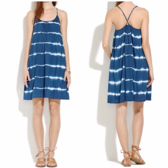 MADEWELL Backyard Indigo Shibori Tie Dye Dress - Picture 2 of 9